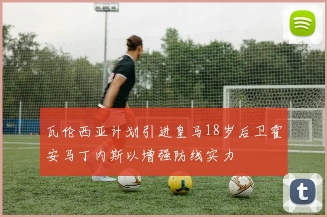 瓦伦西亚计划引进皇马18岁后卫霍安马丁内斯以增强防线实力